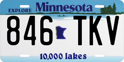 MN license plate 846TKV