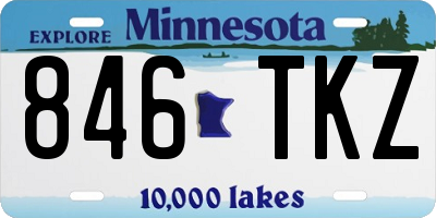 MN license plate 846TKZ