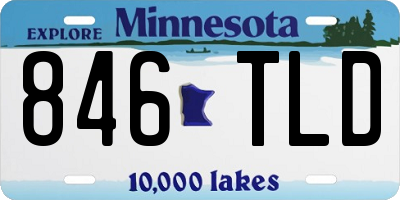 MN license plate 846TLD