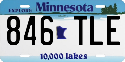 MN license plate 846TLE