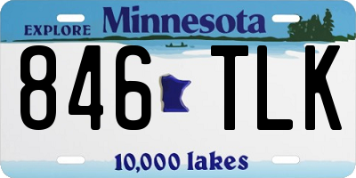 MN license plate 846TLK
