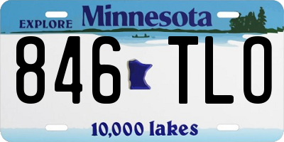 MN license plate 846TLO