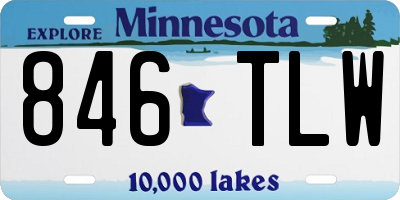 MN license plate 846TLW