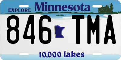 MN license plate 846TMA