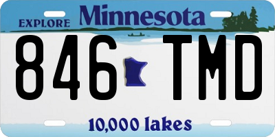 MN license plate 846TMD