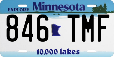 MN license plate 846TMF