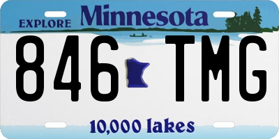 MN license plate 846TMG