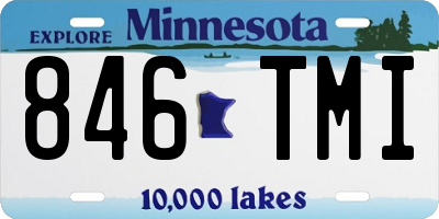MN license plate 846TMI