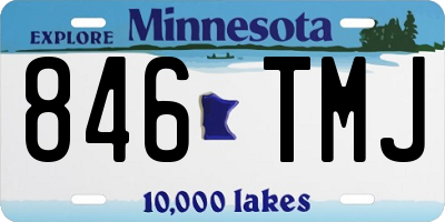 MN license plate 846TMJ
