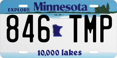 MN license plate 846TMP