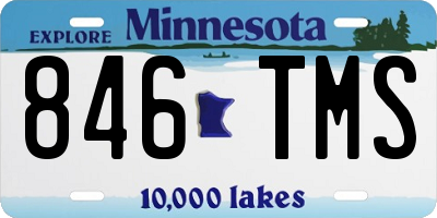 MN license plate 846TMS