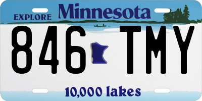 MN license plate 846TMY