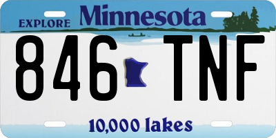 MN license plate 846TNF