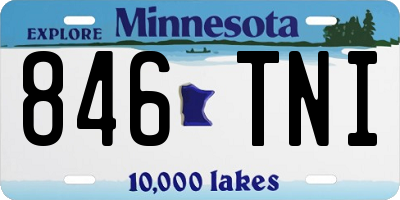 MN license plate 846TNI