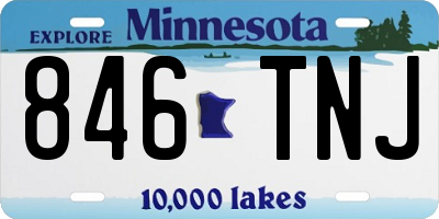 MN license plate 846TNJ