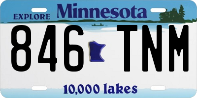 MN license plate 846TNM