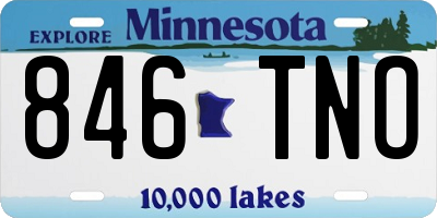 MN license plate 846TNO