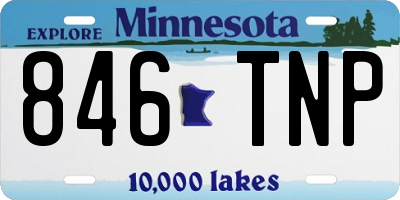 MN license plate 846TNP