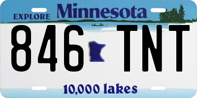 MN license plate 846TNT