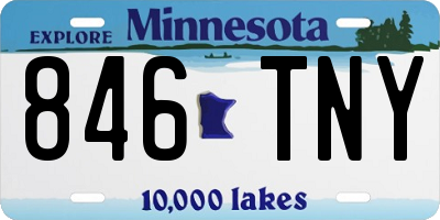 MN license plate 846TNY