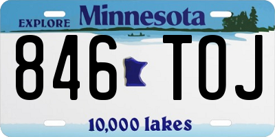 MN license plate 846TOJ