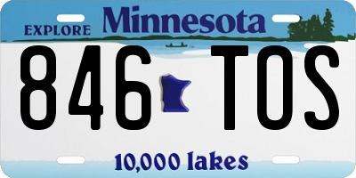 MN license plate 846TOS
