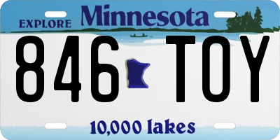 MN license plate 846TOY