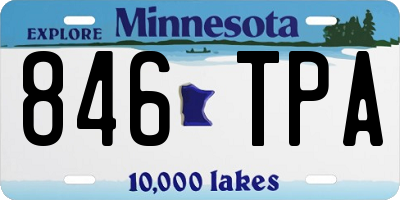 MN license plate 846TPA