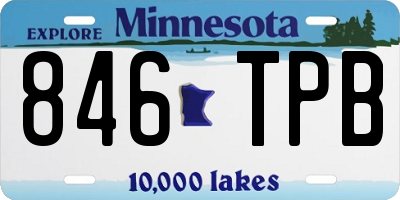 MN license plate 846TPB