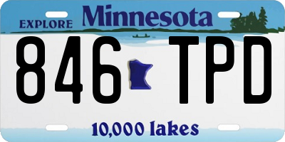 MN license plate 846TPD