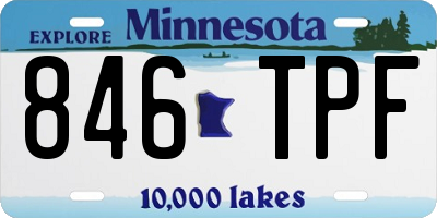 MN license plate 846TPF