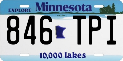MN license plate 846TPI