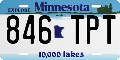 MN license plate 846TPT