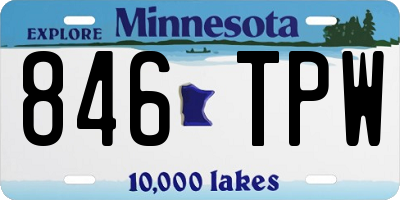 MN license plate 846TPW