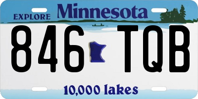 MN license plate 846TQB