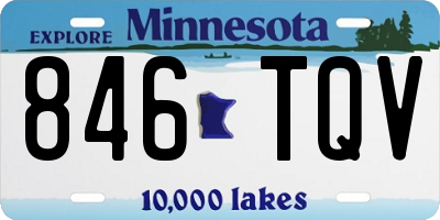 MN license plate 846TQV