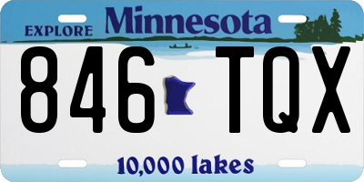 MN license plate 846TQX