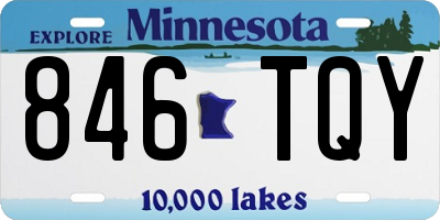MN license plate 846TQY
