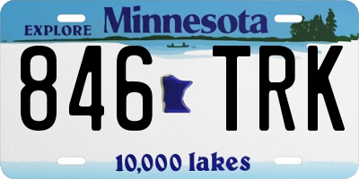 MN license plate 846TRK