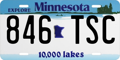 MN license plate 846TSC