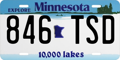 MN license plate 846TSD