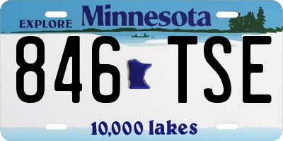 MN license plate 846TSE