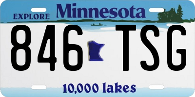 MN license plate 846TSG