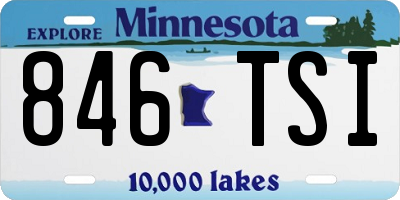 MN license plate 846TSI