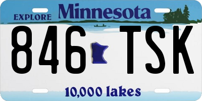 MN license plate 846TSK