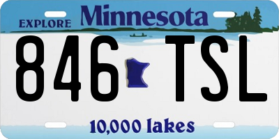 MN license plate 846TSL