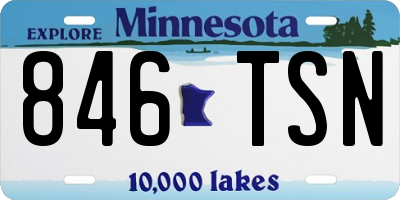 MN license plate 846TSN