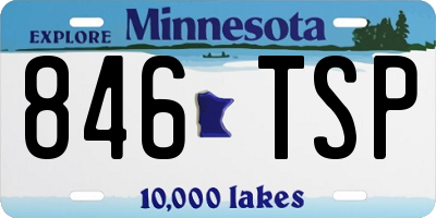 MN license plate 846TSP