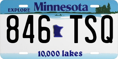 MN license plate 846TSQ
