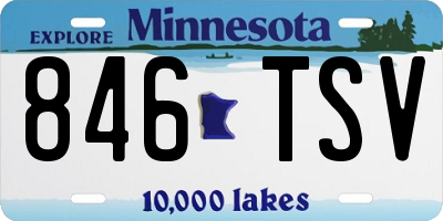 MN license plate 846TSV